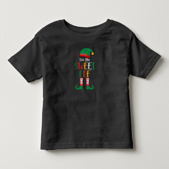Im The Sweet Elf Matching Christmas Toddler T-shirt (Front)