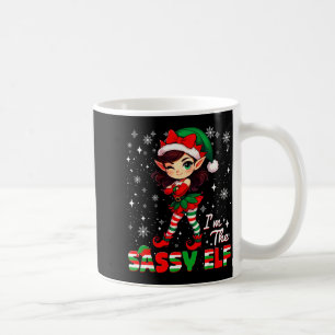 Im The Sy Elf Cute Snowflake Christmas Xmas Girl W Coffee Mug
