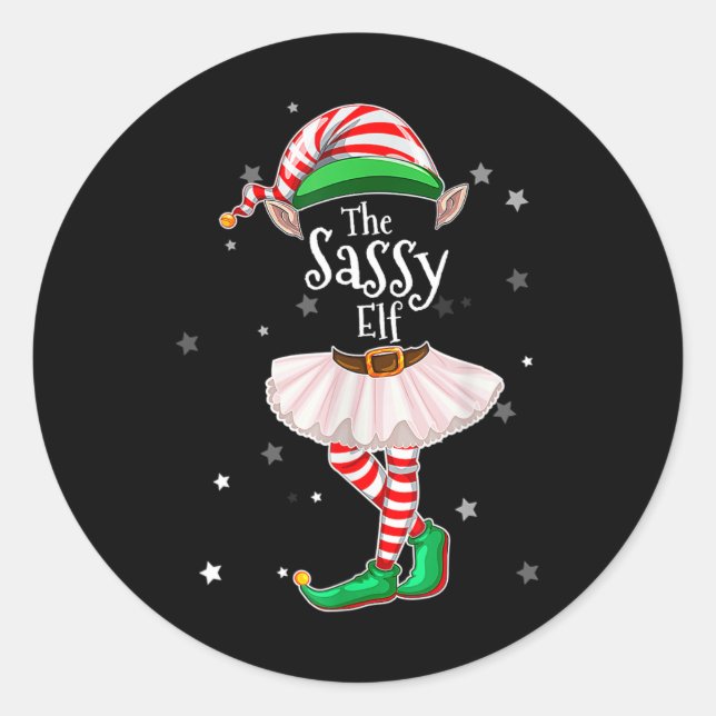 Im The Sy Elf Matching Christmas For Teen Girls Ki Classic Round Sticker (Front)