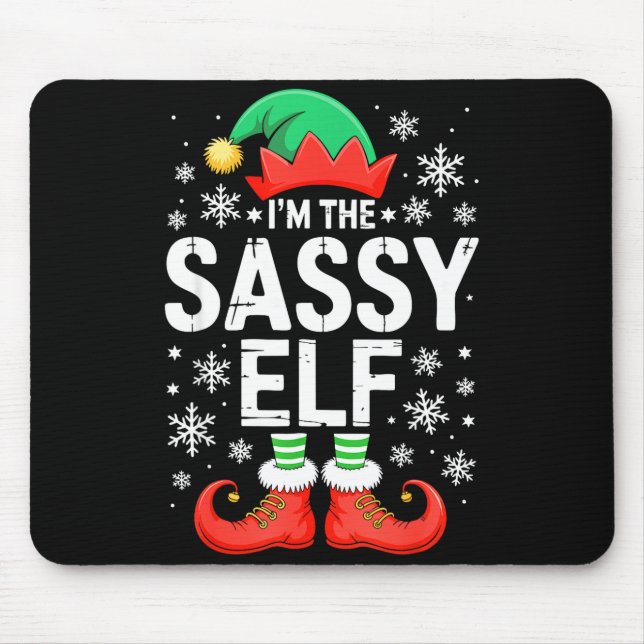 I'm The Sy Elf Shirt Family Matching Christmas Cos Mouse Pad (Front)
