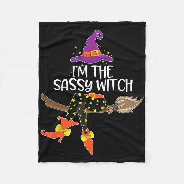 Im The Sy Witch Halloween Matching Group Costume  Fleece Blanket (Front)
