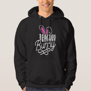 I'm The Teacher Bunny Easter Day Rabbit Family Mat Hoodie