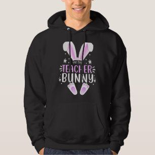 I'm The Teacher Bunny Easter Day Rabbit Family Mat Hoodie