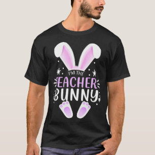 I'm The Teacher Bunny Easter Day Rabbit Family Mat T-Shirt