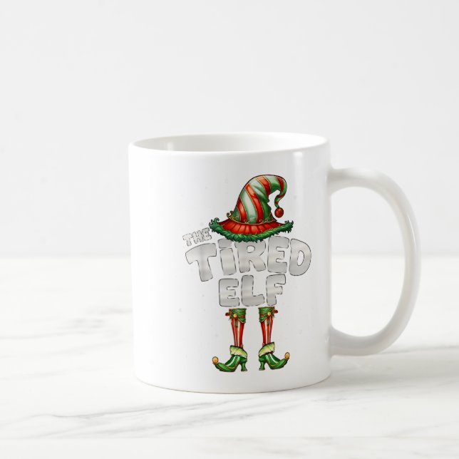 I'm The Tired Elf Family Matching Group Christmas  Coffee Mug (Right)