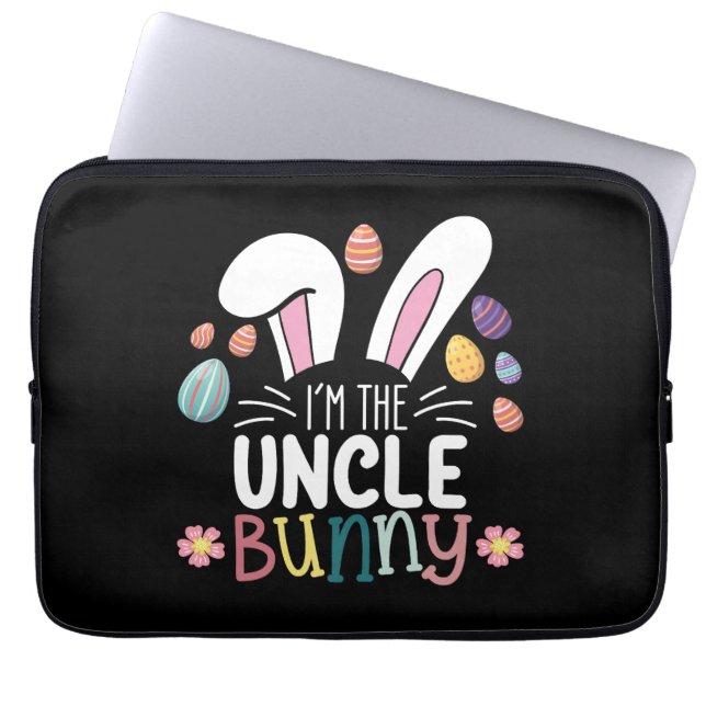 I'm The Uncle Bunny Easter Family Matching Laptop Sleeve (Front)