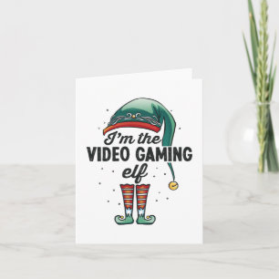 I'm the Video gaming Elf Christmas Gift Xmas Card