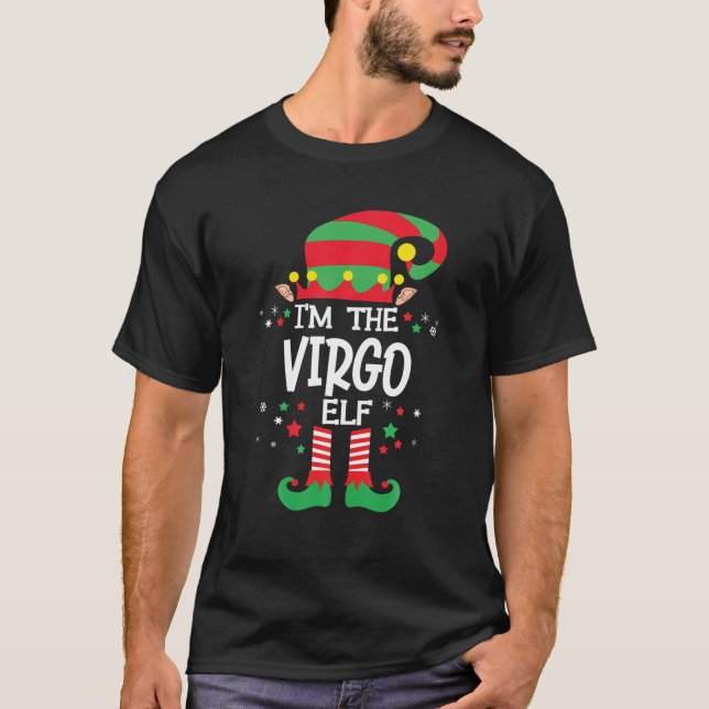 I'm The Virgo Elf Family Group Matching Christmas T-Shirt (Front)