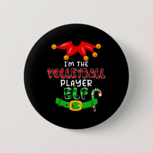 I'm The Volleyball Player Elf Xmas Costumes Elf Lo Button