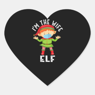 Im The Wife Elf Funny Christmas Gift Heart Sticker