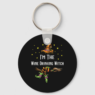 Im The Wine Drinking Witch Halloween Matching Grou Keychain