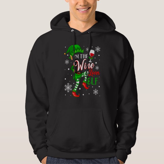 Im The Wine Lover Elf Matching Family Group Christ Hoodie (Front)