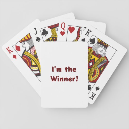 Im the Winner Playing Card Deck