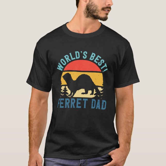 I'm The World's Best Ferret Dad Animal Ferret T-Shirt (Front)