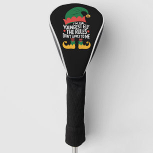 I'm The Youngest Elf Matching Family Christmas Golf Head Cover
