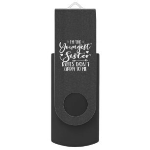 I'm The Youngest Sister Sarcasm Lover Cute Sister Flash Drive