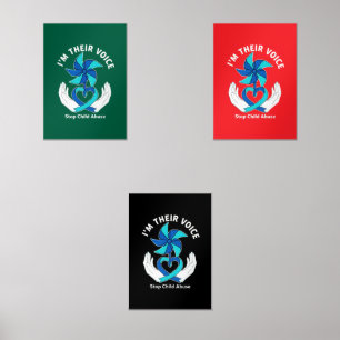 I'm Their Voice - Child Abuse Prevention Awareness Wall Art Sets