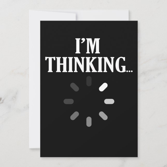I'm Thinking Computer IT Tech Software Programmer Thank You Card (Front)