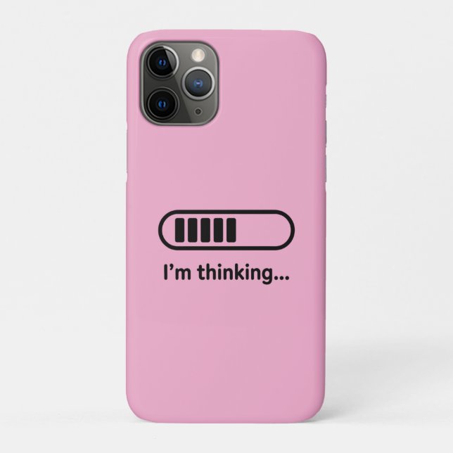 I'm Thinking... Loading Progress Bar Pink Minimali Case-Mate iPhone Case (Back)