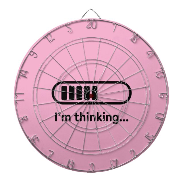 I'm Thinking... Loading Progress Bar Pink Minimali Dart Board (Front)