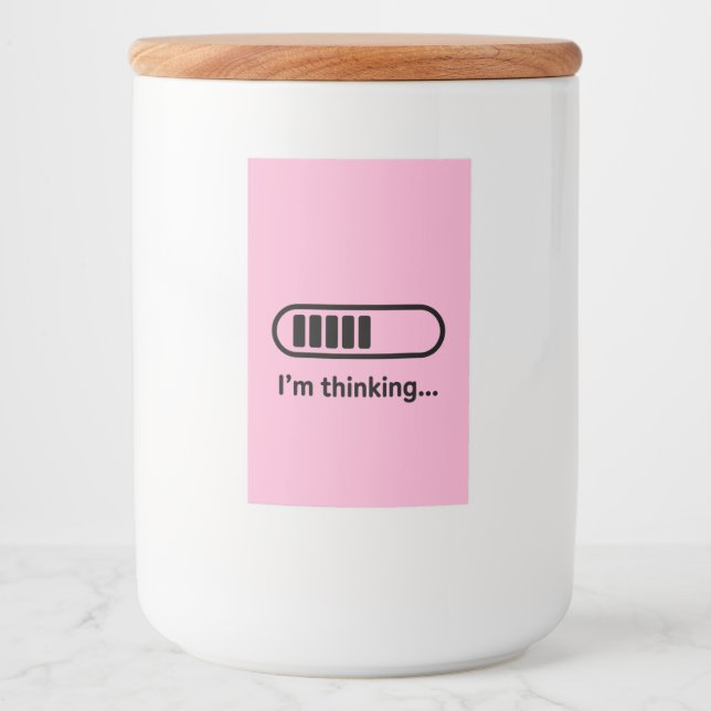 I'm Thinking... Loading Progress Bar Pink Minimali Food Label (Front)
