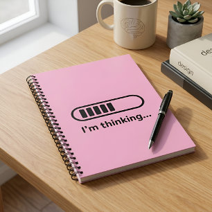 I'm Thinking... Loading Progress Bar Pink Minimali Notebook