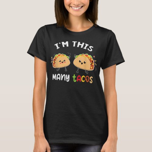 Im This Many Tacos Second Birthday Cinco De Mayo  T_Shirt