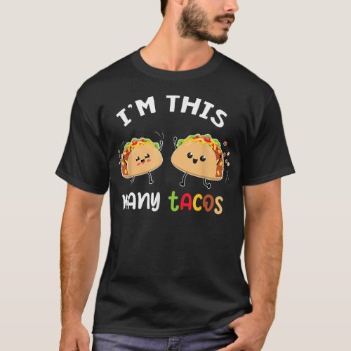 Im This Many Tacos Second Birthday Cinco De Mayo  T_Shirt