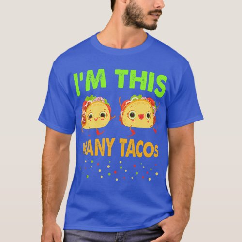 Im This Many Tacos Second Birthday Twosday Cinco D T_Shirt
