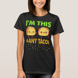 I'm This Many Tacos Second Birthday Twosday Cinco T-Shirt