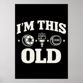 I'm This Old Funny Aging Quote Nostalgic  Poster
