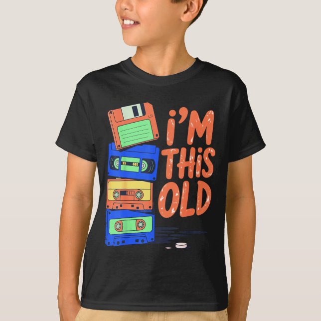 I'm This Old Funny Retro Floppy Cette Design Vinta T-Shirt (Front)