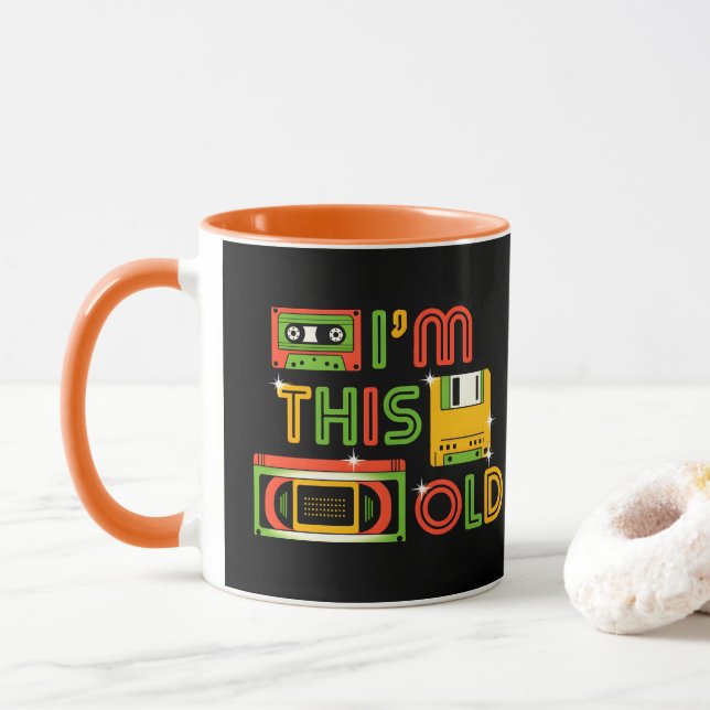 I'm this old reto tech mug (With Donut)
