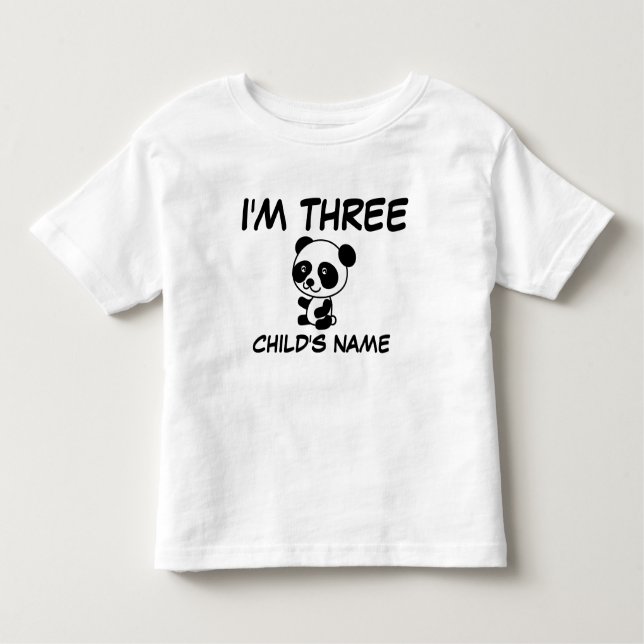 I'M THREE (AGE 3) Personalized T-shirts (Front)