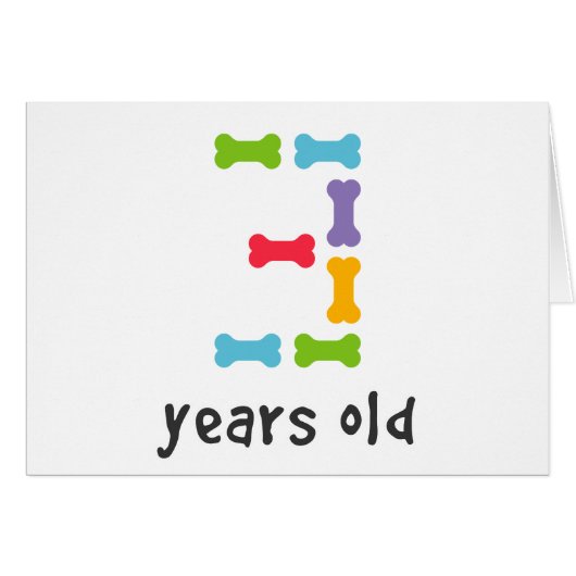 I'm Three Years Old Cards (Front Horizontal)