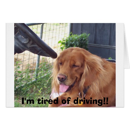 I'm tired of driving!! cards (Front Horizontal)