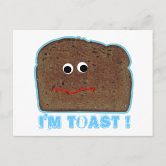 I'm toast! parody humorous Postcard