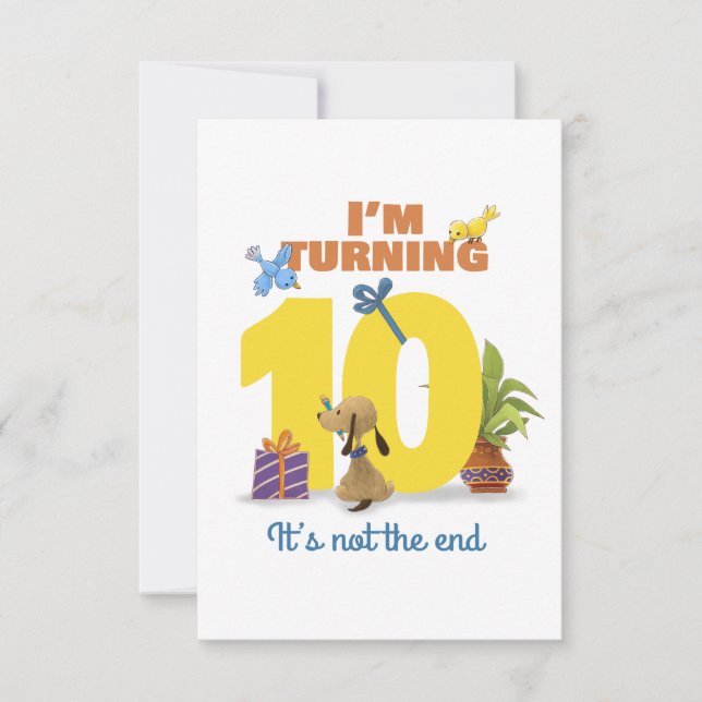 I'm turning 10 Happy Birthday kids card (Front)
