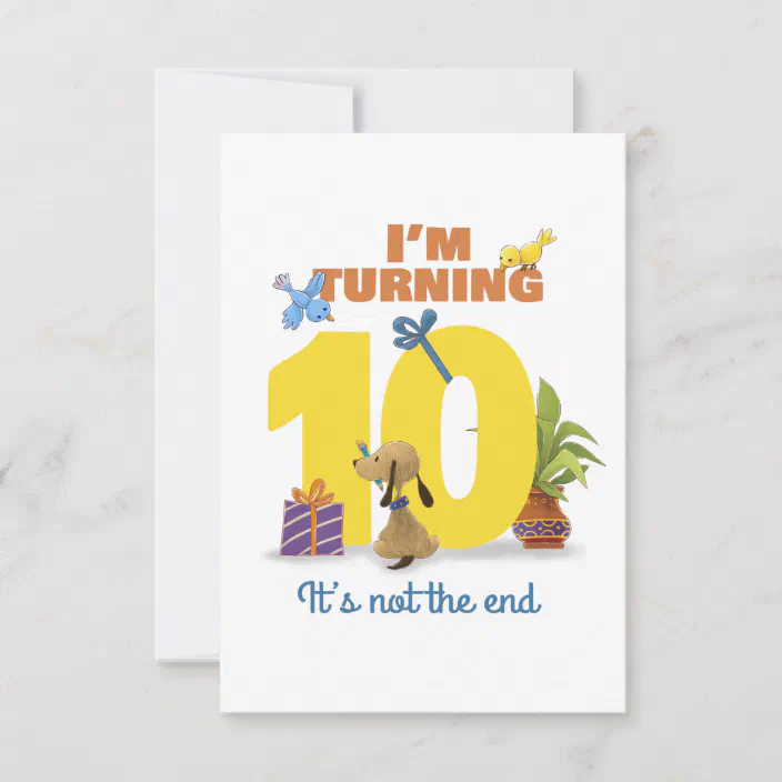 Happy Birthday Number 10 Greeting Card