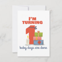 I'm turning 1 birthday card