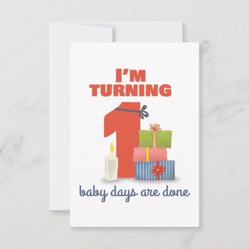 Im turning 1 birthday card