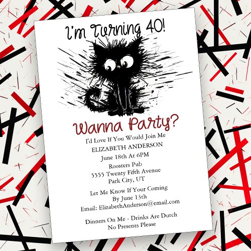 Im Turning 40 Birthday Party  Invitation