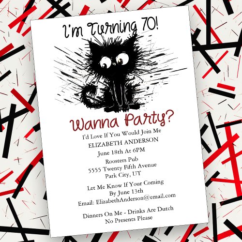 Im Turning 70 Birthday Party  Invitation