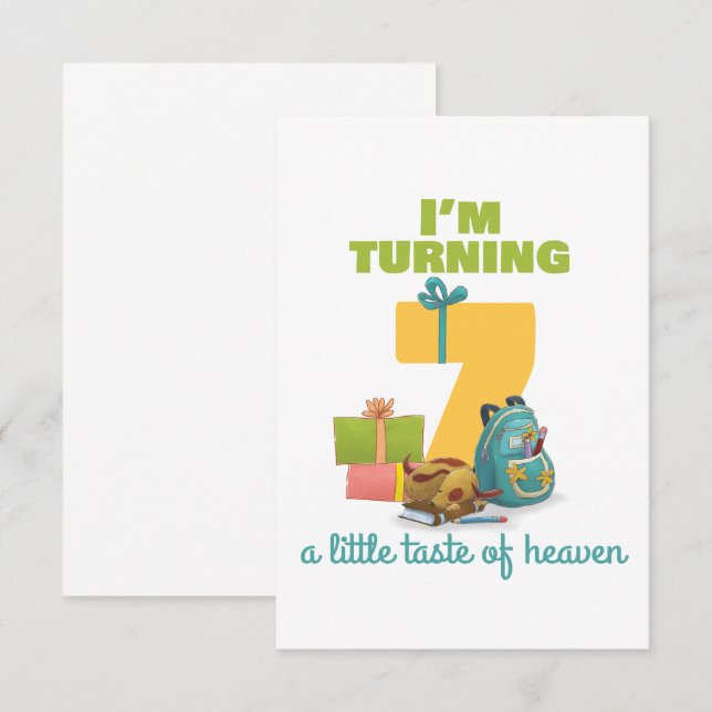 Geburtstagskarte Zum 7. Geburtstag – „What’s Cooler Than 7? Being You!“ – In Englisch