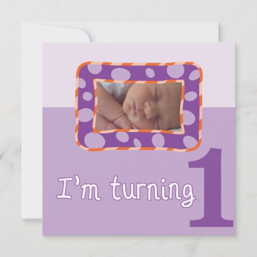 I'm Turning One Birthday Party Invitation | Zazzle