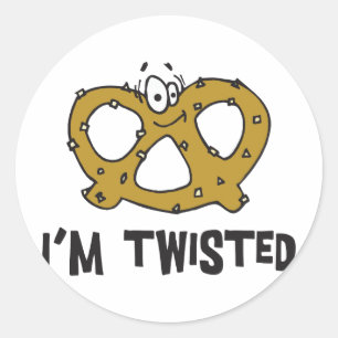 I'm Twisted Pretzel Classic Round Sticker