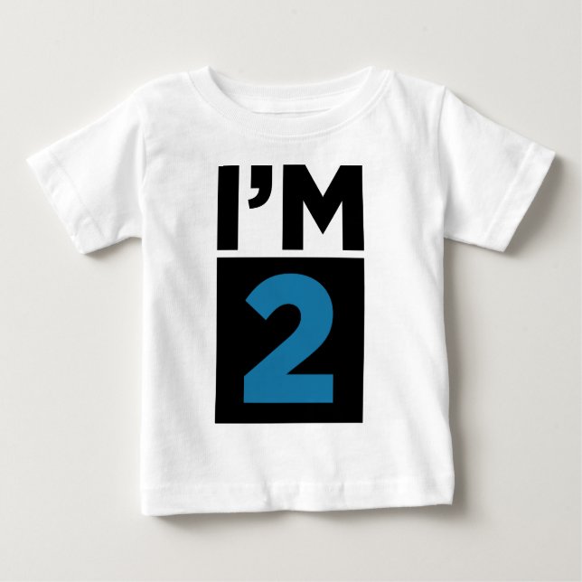 I'm Two Blue Second Birthday Shirt (Front)