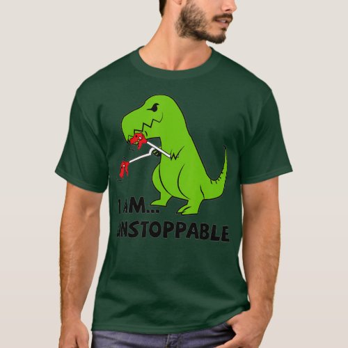 IM UNSOPPABLE Rex Dinosaur Funny Cute rendy  T_Shirt
