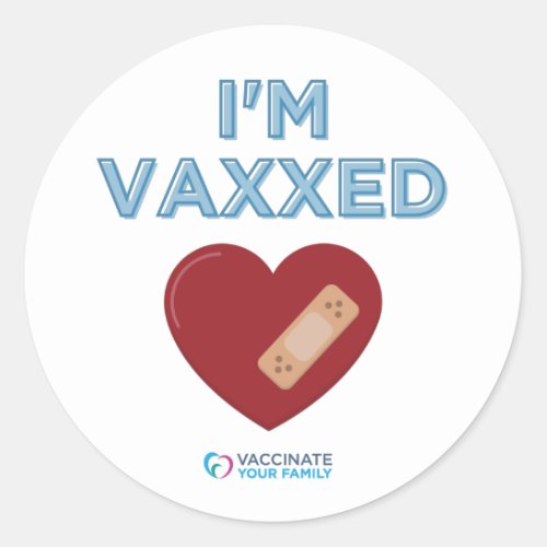 Im Vaxxed Classic Round Sticker