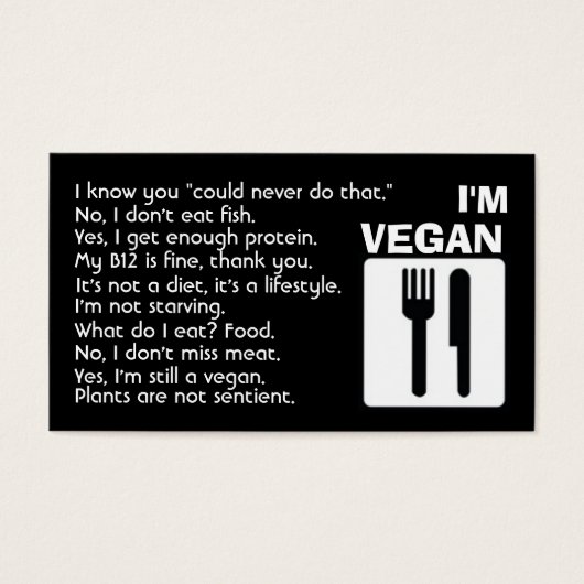 I'm Vegan: Answers (Front)